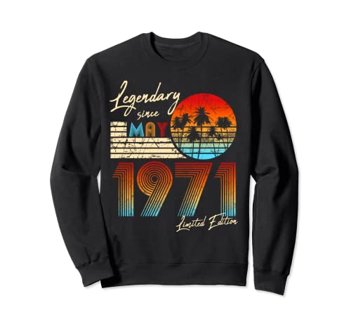 Comprar Nacido en 1971 mayo del Cumpleaños regalo cumpleaños 50 años l Sudadera Ofertas 2024 | regaloscumple.com