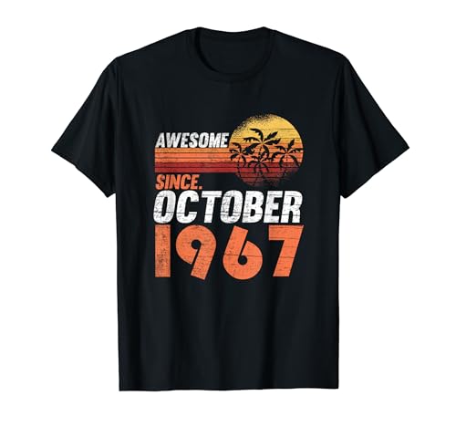 Consigue ahora Cumpleaños Ideas para regalar octubre 1967 Camiseta Ofertas 2024 | regaloscumple.com