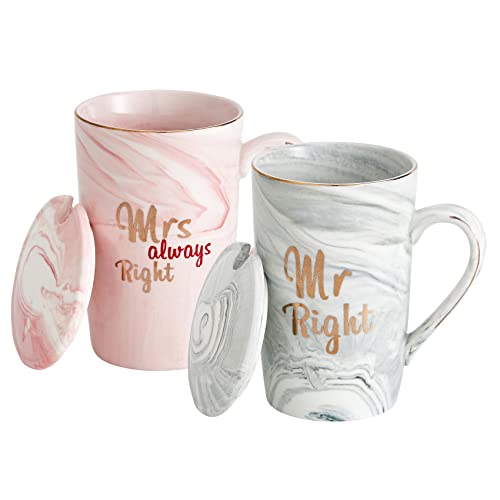 Consigue ahora Swuut Tazas café 14 onzas regalos para parejas Ideas para regalar bodas aniversarios cumpleaños amigos/compañeros trabajo divertidos regalos lindos (tazas cerámica señora y señora siempre derecha) Top Precio 2024 | regaloscumple.com