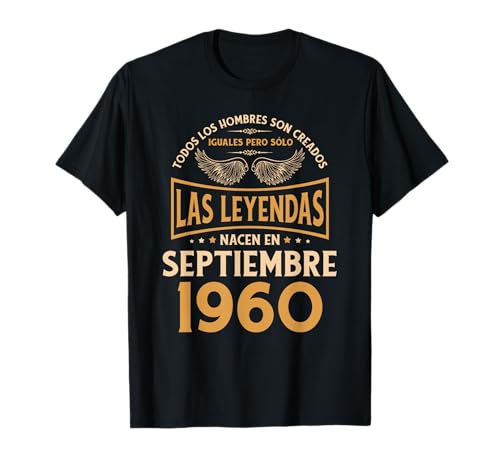 Consigue ahora Cumpleaños Hombre Regalos BlackFriday Las Leyendas Septiembre 1960 Camiseta Rebajas 2024 | regaloscumple.com
