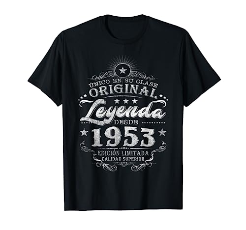Consigue ahora Leyenda Desde 1953 Cumpleaños 71 Años Camiseta Navidad Rebajas 2024 | regaloscumple.com
