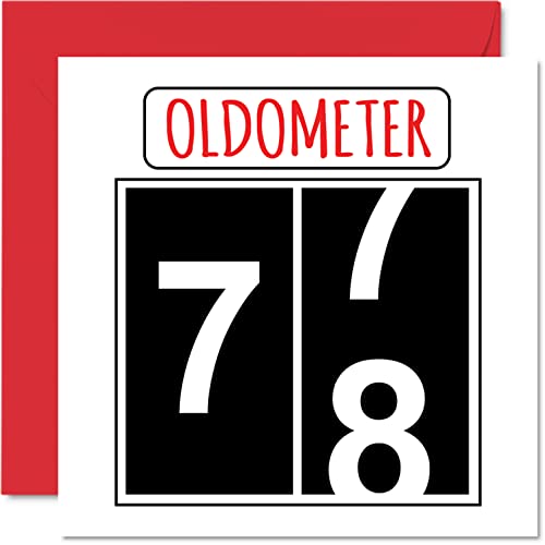 Comprar Divertidas tarjetas cumpleaños 78 para hombres y mujeres Ideas para regalar olómetro tarjeta feliz cumpleaños para papá mamá tarjetas felicitación 145 mmx145 mm tarjeta felicitación 78 años Rebajas 2024 | regaloscumple.com