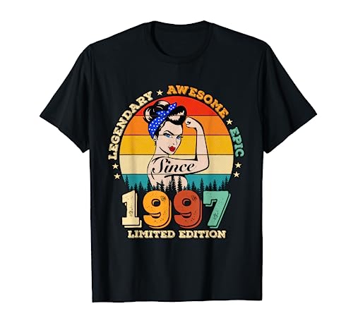 Comprar 27 Años Legendario Desde 1997 Impresionante Regalos Cumpleaños 27 Mujeres Camiseta Top Precio 2024 | regaloscumple.com