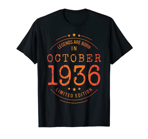Consigue ahora Cumpleaños Octubre Ideas para regalar 1936 Edición Limitada Regalo Used Vintage Camiseta Top Precio 2024 | regaloscumple.com