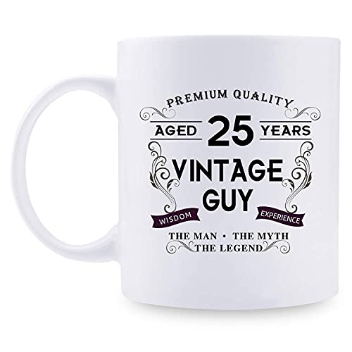 Consigue ahora Regalos cumpleaños número 25 para hombres Tazas - Taza café Catálogo tipo vintage 25 años edad 1995 Decoraciones cumpleaños - 11 oz Regalos 25 cumpleaños para papá él hermano mejores amigo Rebajas 2024 | regaloscumple.com