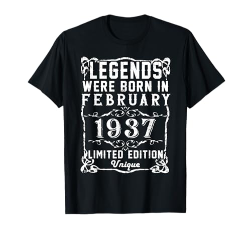 Consigue ahora Cumpleaños Febrero 1937 Edición Limitada Regalo February Ideas para regalar Camiseta Rebajas 2024 | regaloscumple.com
