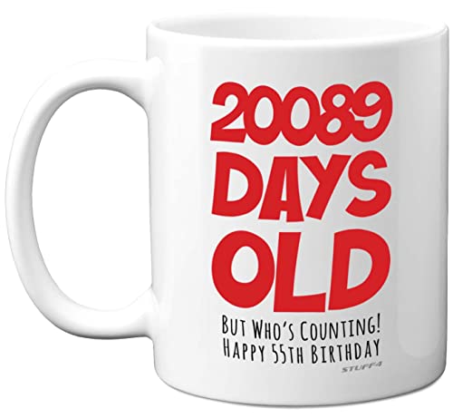 Consigue ahora Taza 55 cumpleaños para hombres Catálogo mujeres él ella 20089 días edad divertido regalo 55 cumpleaños para adultos regalo cumpleaños para papá mamá abuela abuelo tía tía tazas café Ofertas 2024 | regaloscumple.com