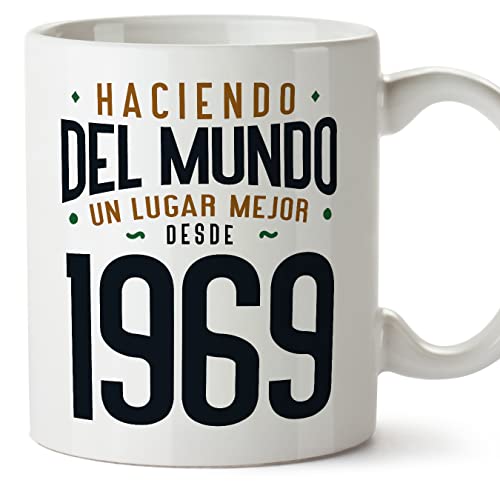 Comprar MUGFFINS Tazas 1969 Cumpleaños - En Español - Haciendo del Mundo un Lugar Mejor - 11 oz / 330 ml - Regalo original y Ideas para regalar divertido Top Precio 2024 | regaloscumple.com