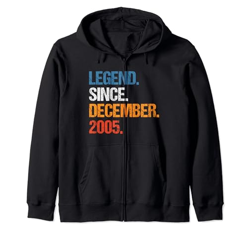 Consigue ahora Legend Since Diciembre 2005 Cumpleaños Vintage BlackFriday Sudadera con Capucha Ofertas 2025 | regaloscumple.com