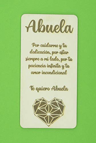 Consigue ahora Tarjeta Catálogo madera para la abuela porque aun siendo abuelas se siguen comportando como madres. Día la madre tarjeta cumpleaños. Regalo para la abuela Rebajas 2024 | regaloscumple.com
