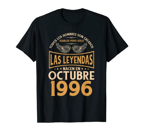 Consigue ahora Cumpleaños Hombre Regalos Las Leyendas Octubre Ideas para regalar 1996 Camiseta Ofertas 2024 | regaloscumple.com