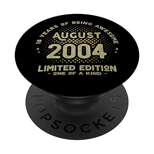 Comprar Regalo Cumpleaños 18 años Cumpleaños Chico Chica - Agosto 2004 PopSockets PopGrip Intercambiable Rebajas 2025 | regaloscumple.com