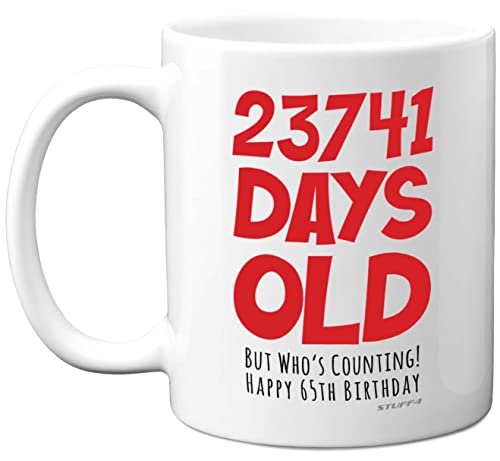 Comprar Taza 65 cumpleaños para hombres mujeres él y ella 23741 días edad divertido regalo cumpleaños para adultos sesenta y cinco sesenta y quinto feliz cumpleaños para papá mamá abuela Catálogo Top Precio 2024 | regaloscumple.com