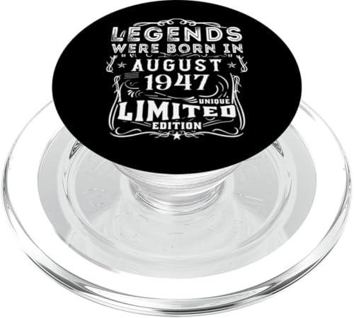 Comprar Cumpleaños Agosto 1947 Ideas para regalar Edición Limitada Regalo Legend PopSockets PopGrip para MagSafe Rebajas 2025 | regaloscumple.com