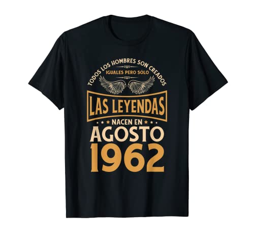 Comprar Cumpleaños Hombre Regalos Las Leyendas Agosto 1962 Camiseta Navidad Ofertas 2024 | regaloscumple.com