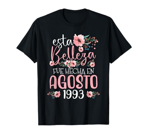 Comprar Hecha En Agosto 1993 Mujer Regalo 31 Navidad Años Cumpleaños Camiseta Rebajas 2024 | regaloscumple.com