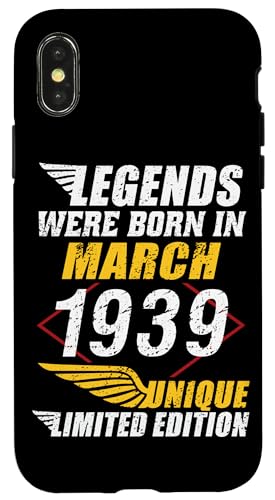 Consigue ahora Carcasa para iPhone X/XS Cumpleaños Marzo Regalos 1939 Edición Limitada Regalo March 1939 Ofertas 2025 | regaloscumple.com