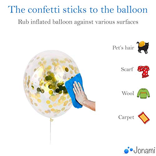 Ofertas de última hora 50 Oro Negro Confeti Balloon. Transparente Confeti Fiesta Graduacion Año