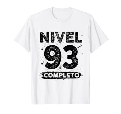 Consigue ahora Nivel 93 Promoción Completo años 93 cumpleaños Camiseta Ofertas 2025 | regaloscumple.com