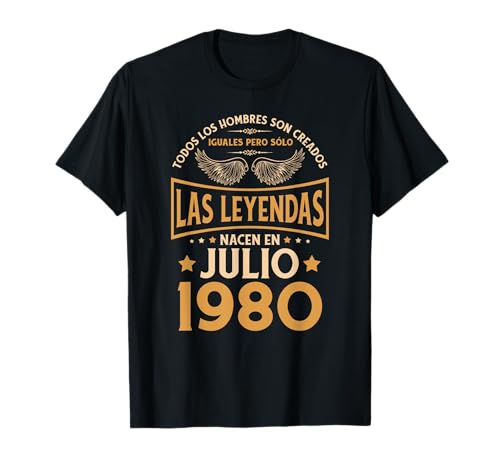 Comprar Cumpleaños Hombre Regalos Catálogo Las Leyendas Julio 1980 Camiseta Rebajas 2024 | regaloscumple.com