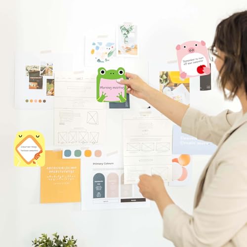 Oferta Flash Notas Adhesivas de Animales, Mini Libretas para Jóvenes Cumpleaños – Papelería y Marcadores - Bloc Anotaciones Pequeño con Detalles Jóvenes, Pegajosas Regalos