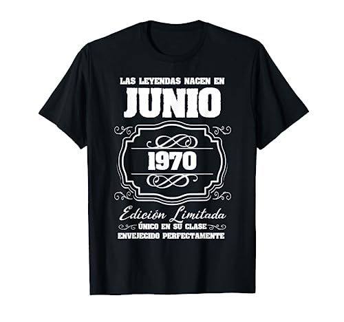 Comprar Las Leyendas nacen en Junio 1970 51 Cumpleaños Camiseta Navidad Rebajas 2024 | regaloscumple.com
