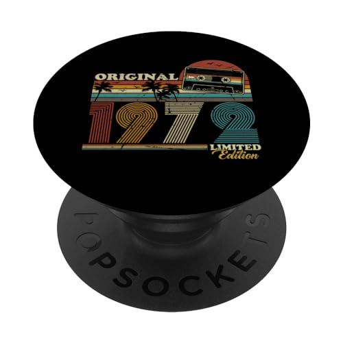 Comprar 1972 Vintage Cumpleaños Promoción Retro Edición Limitada Hombres Mujer PopSockets PopGrip Intercambiable Rebajas 2025 | regaloscumple.com