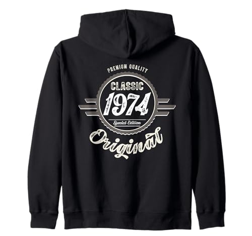 Consigue ahora Coche Ideas para regalar clásico vintage 1974 cumpleaños Sudadera con Capucha Ofertas 2025 | regaloscumple.com