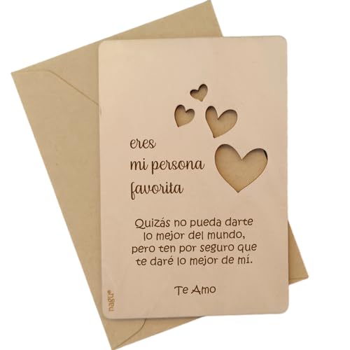 Oferta Nagu® Aniversario Tarjeta Mi Favorita, Regalo con Amor Postal Valentín Tarjeta Valentín