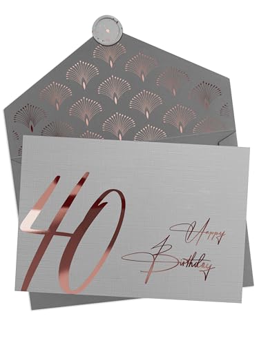 Consigue ahora JoliCoon Tarjeta 40 cumpleaños - Happy Birthday 40 - Tarjeta felicitacion 40 cumpleaños con sobre y Catálogo un sello cera Top Precio 2024 | regaloscumple.com