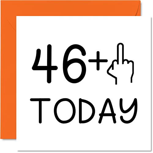 Consigue ahora Tarjeta cumpleaños 47 divertida para mujeres novedosa tarjeta cumpleaños con diseño dedo medio para hombres tarjetas felicitación cumpleaños Navidad 145 mm x 145 mm tarjetas bromas para mamá papá hermana hermano tía tío y primo Top Precio 2025 | regaloscumple.com