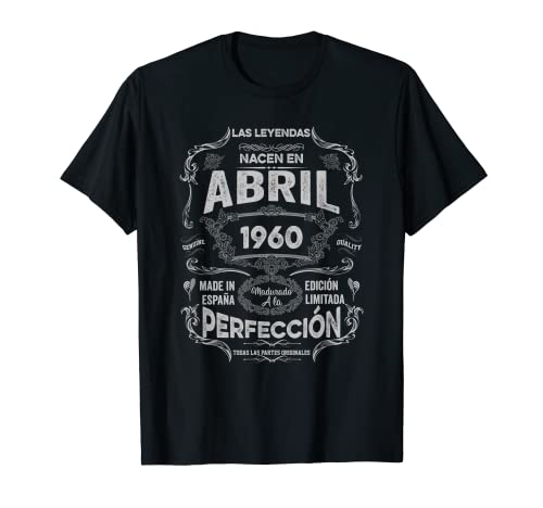 Comprar Mujer Leyendas Abril 1960 Hombre Mujer Catálogo 63 Años Cumpleaños Camiseta Top Precio 2024 | regaloscumple.com