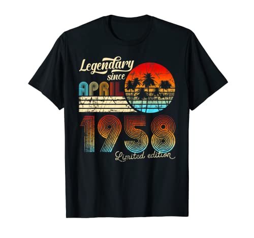 Consigue ahora Cumpleaños Legendary Since abril Regalos 1957 Regalo. Camiseta Ofertas 2024 | regaloscumple.com