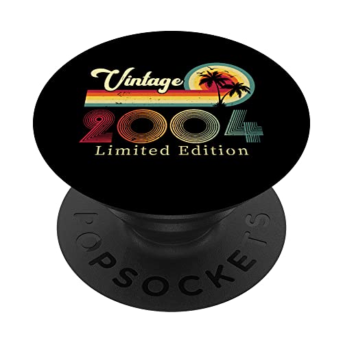Consigue ahora Vintage 2004 Edición Limitada 18 Cumpleaños Tee 18 años PopSockets PopGrip Intercambiable Top Promoción Precio 2024 | regaloscumple.com