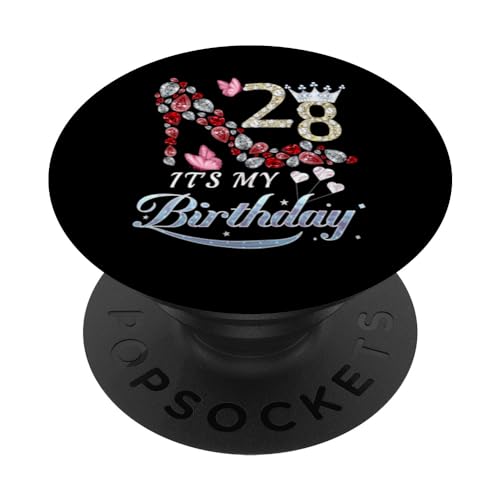 Comprar Es mi 28 cumpleaños 28 años 28 cumpleaños Cumpleaños reina PopSockets PopGrip Intercambiable Top Precio 2025 | regaloscumple.com