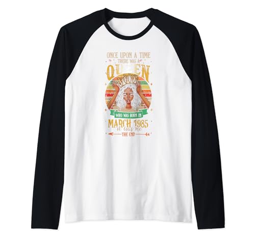 Comprar 36 Catálogo Años Cumpleaños 36 Cumpleaños Reina Marzo 1985 Camiseta Manga Raglan Top Precio 2024 | regaloscumple.com