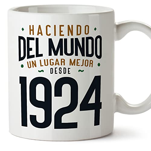 Comprar MUGFFINS Tazas 1924 Cumpleaños - En Español - Haciendo Regalos del Mundo un Lugar Mejor - 11 oz / 330 ml - Regalo original y divertido Ofertas 2024 | regaloscumple.com