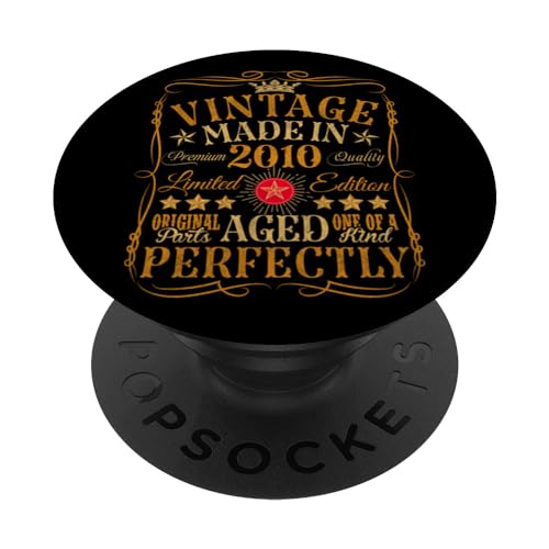 Consigue ahora Promoción Decoraciones vintage 15 cumpleaños vintage 2010 15 años PopSockets PopGrip Adhesivo Top Precio 2025 | regaloscumple.com