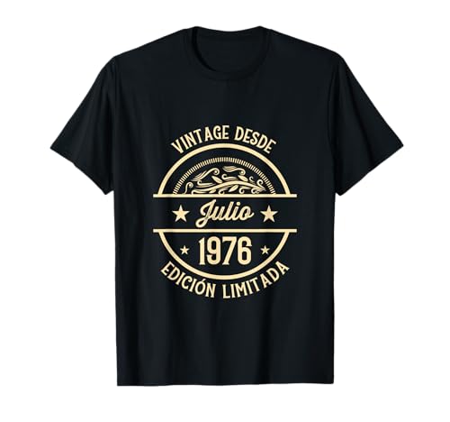 Consigue ahora Cumpleaños Hombre Regalos Vintage Desde Julio Ideas para regalar 1976 Camiseta Ofertas 2025 | regaloscumple.com
