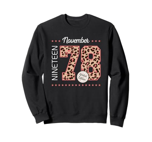 Consigue ahora 1978 Noviembre Mes Año Catálogo nacimiento Edición limitada Sudadera Rebajas 2025 | regaloscumple.com