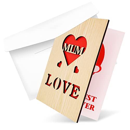Comprar LOVEXIU Tarjeta Felicitación Mama Tarjeta De Felicitación De Madera Mamma 11x15cm Tarjeta Del Día De La Madre Tarjeta para La Mejor Mama BlackFriday Del Mundo Tarjeta De Cumpleaños para Mamá Tarjeta De Regalo Top Precio 2024 | regaloscumple.com