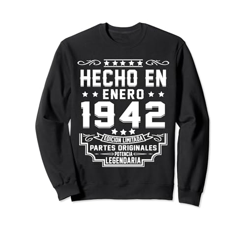 Consigue Cumpleaños ahora Hecho En Enero 1942 Partes Originales Cumpleaños 82 Años Sudadera Top Precio 2024 | regaloscumple.com