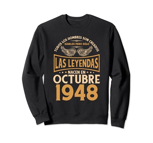 Consigue ahora Cumpleaños Hombre Regalos Navidad Las Leyendas Octubre 1948 Sudadera Top Precio 2025 | regaloscumple.com