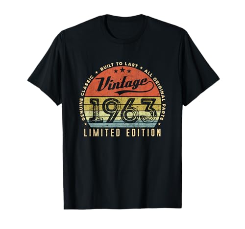 Comprar Ideas para regalar 62 años Vintage 1963 Edición Limitada 62 Cumpleaños Camiseta Rebajas 2025 | regaloscumple.com