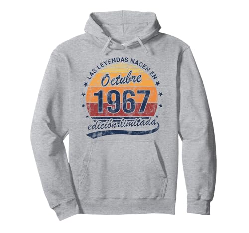 Comprar 54 Años Cumpleaños Leyendas Octubre 1967 Hombre Mujer Sudadera con Capucha Top Cumpleaños Precio 2025 | regaloscumple.com