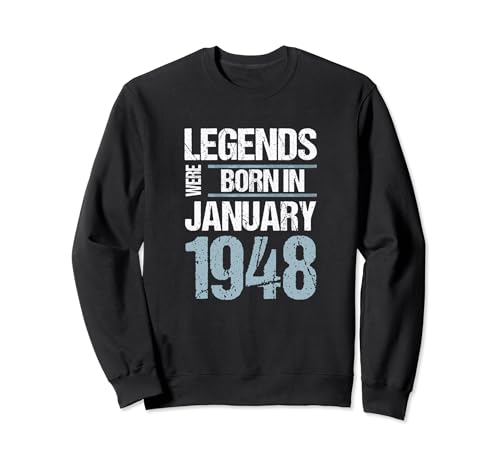 Comprar Las Cumpleaños leyendas nacieron en enero 1948 Cumpleaños Sudadera Ofertas 2025 | regaloscumple.com