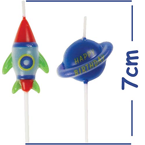 Mejores precios Unique Party - Velas   Cumpleaños - Diseño   Fiesta en el Espacio Exterior - Conjunto   6 (73270)