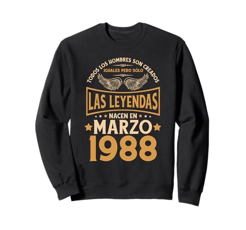 Consigue ahora Cumpleaños Hombre Regalos Las Leyendas Marzo 1988 Sudadera BlackFriday Top Precio 2024 | regaloscumple.com