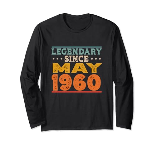 Consigue ahora Legendario desde mayo 1960 Regalos Retro Vintage 70s 60s Cumpleaños Manga Larga Rebajas 2024 | regaloscumple.com