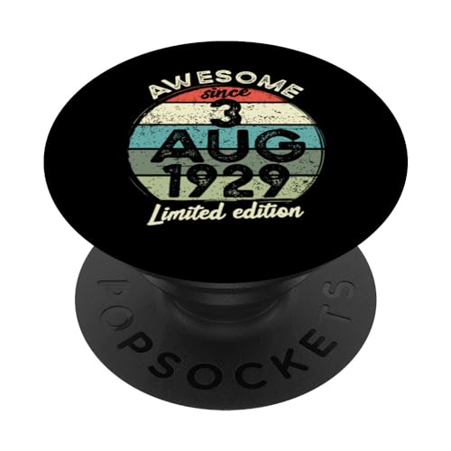Comprar 3 agosto 1929 95 cumpleaños 95 años 2024 Cumpleaños Ideas para regalar PopSockets PopGrip Intercambiable Rebajas 2025 | regaloscumple.com